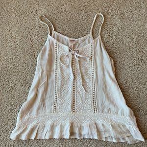 Mossimo Cream Lace Tank